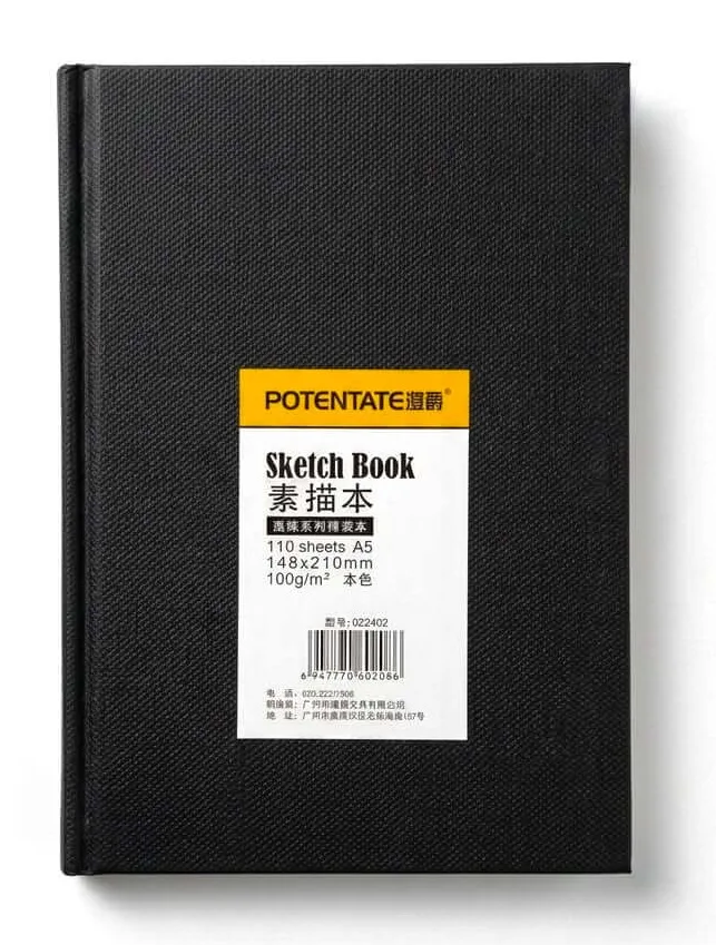دفتر رسم وسكتش بوك غلاف مقوى A5 لون كريمي بوتنتات (Potentate )