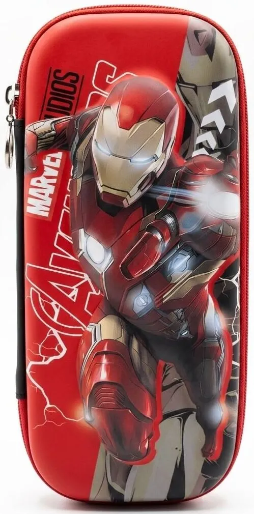محفظة مدرسية صلبة مضادة للصدمات بتصميم آيرون مان Iron Man - أحمر