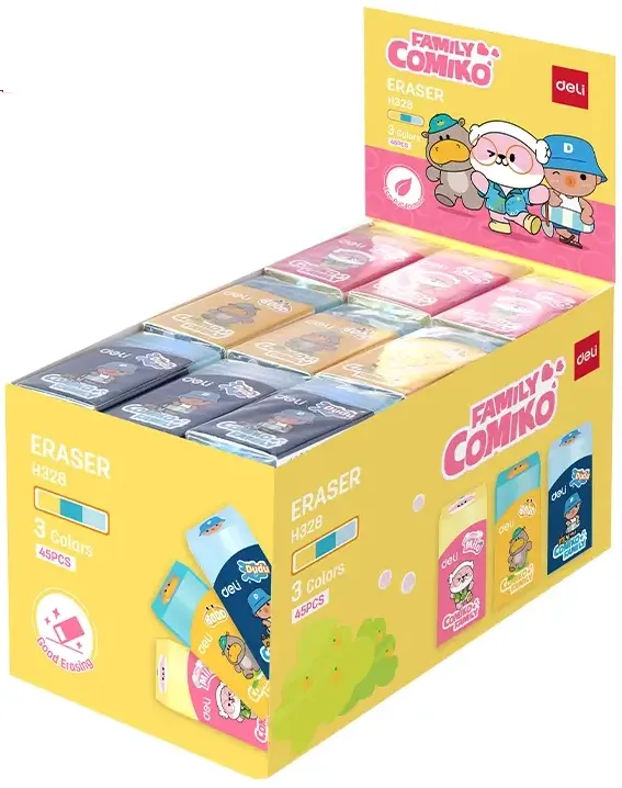 ممحاة أقلام رصاص طرية ملونة عائلة كوميكو Deli Comiko Family EH328 - ألوان متعددة