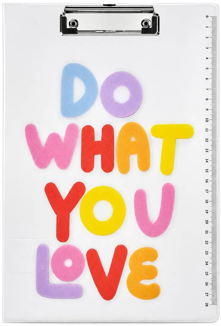 لوح كتابة أكرليك عبارة ملونة (Do What You Love)
