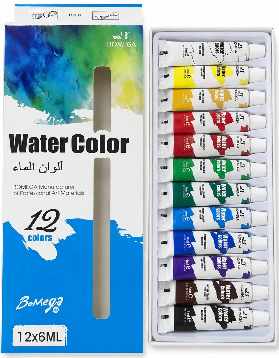 سيت 12 لون مائي عصارة 6 مل