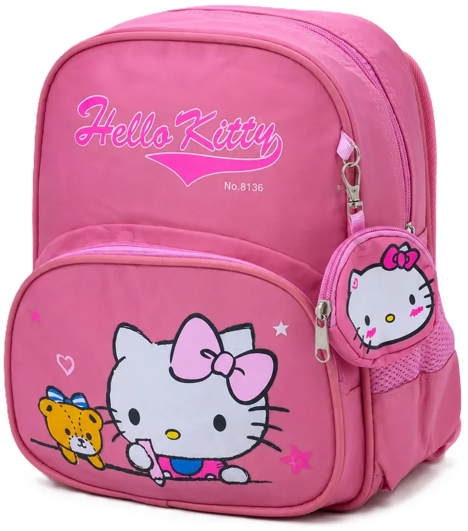 حقيبة ظهر مدرسية وردية Hello Kitty