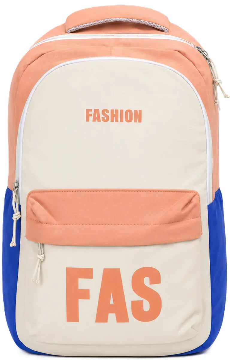 حقيبة ظهر مدرسية خوخي وأبيض FASHION FAS