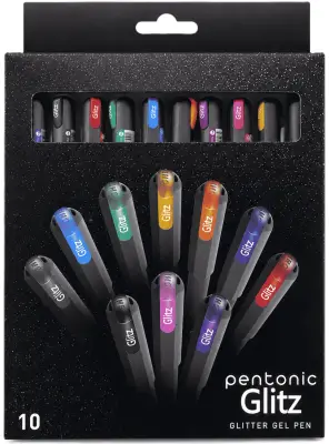 سيت أقلام جيل جليتر براقة بنتونيك جليتز Pentonic Glitz من لينك Linc - 10 ألوان