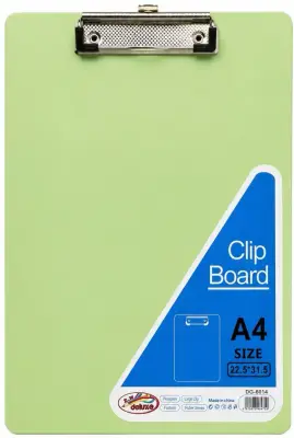 لوح كتابة بلكسي جلاس / أكرليك (كليب بورد) قياس A4 موديل DG-6014 من Z.W Deluxe - ألوان متعددة