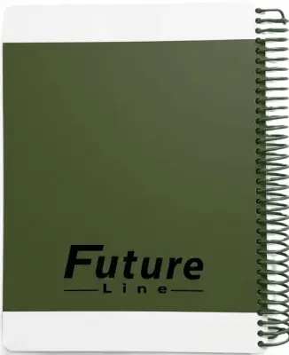 سجل سلك 180 ورقة A4 كلاسيك - أخضر زيتي