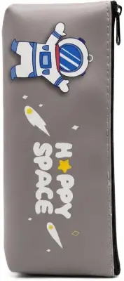 محفظة مدرسية جلد Happy Space - رمادي (Grey)