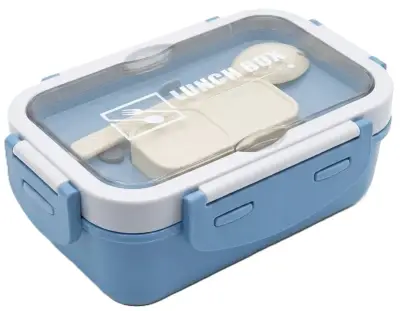 حافظة طعام LUNCH BOX مع علبة صوص - أزرق (Blue)