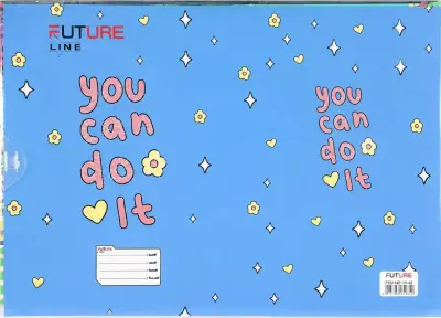 جلاد كتب فيوتشر لاين - عبارة You Can Do It أزرق سماوي