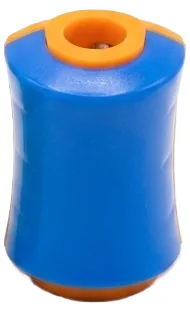 مبراة أقلام بلاستيك ألوان ثنائية - أزرق وبرتقالي