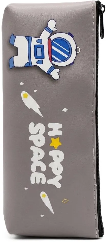 محفظة مدرسية جلد Happy Space - رمادي (Grey)