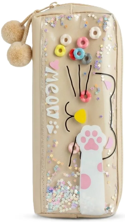 محفظة مدرسية قطة Meow جليتر - بيج (Beige)