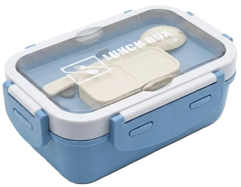حافظة طعام LUNCH BOX مع علبة صوص - أزرق (Blue)