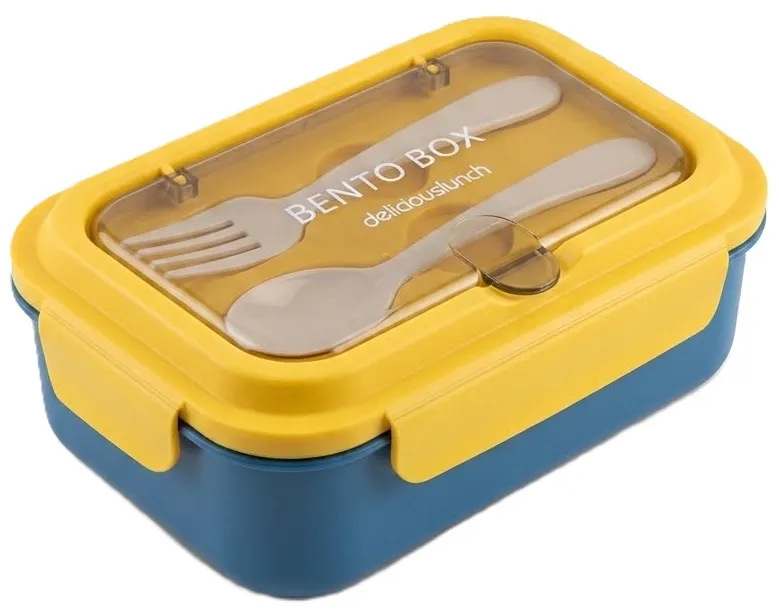 حافظة طعام Bento Box - أصفر وأزرق (Yellow / Blue)