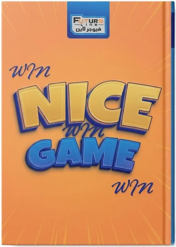 دفتر تجليد مقوى 180 ورقة فيوجر لاين - برتقالي (تصميم Nice Game)