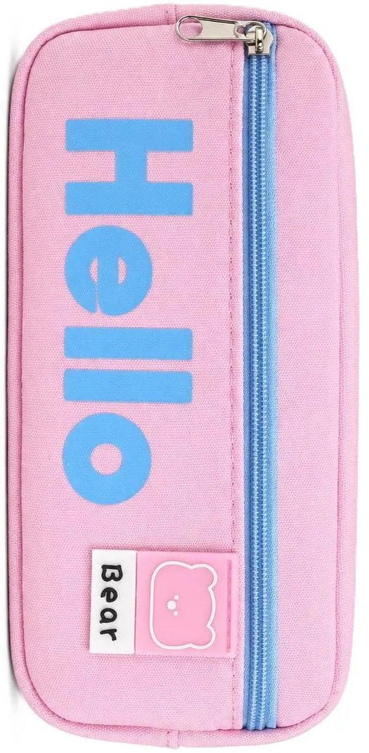 محفظة قماش Hello Bear - وردي مع أزرق (Pink / Blue)