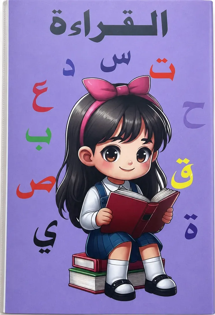 دفتر مدرسي 100 ورقة مادة القراءة - بناتي (بنفسجي)